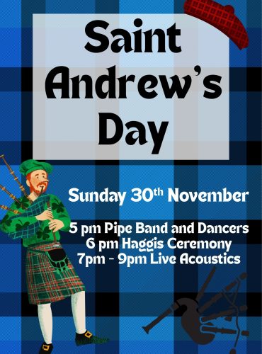 Red Minimalist Happy Burns Night Poster